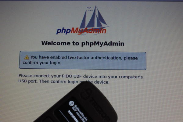 phpMyAdmin with TREZOR